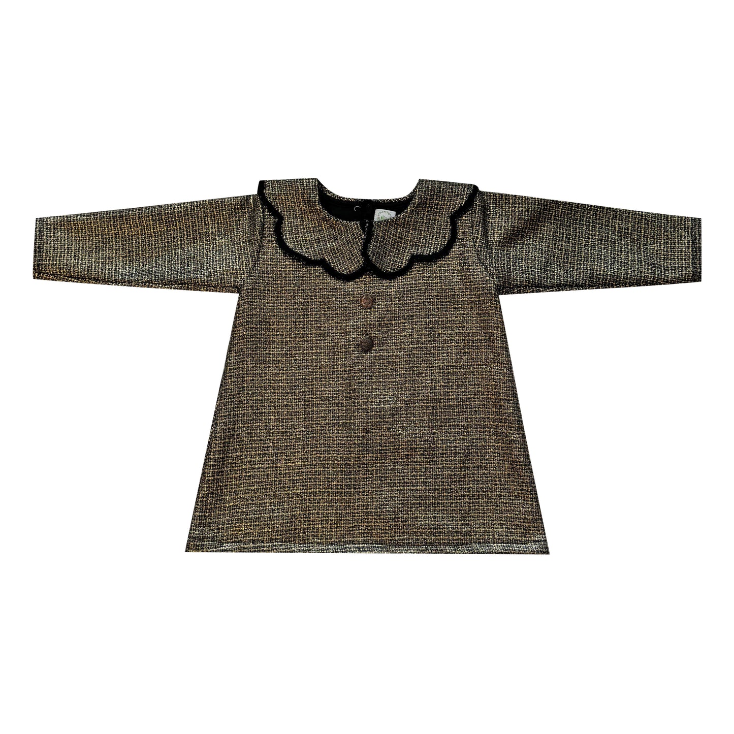 Gold Tweed Dress