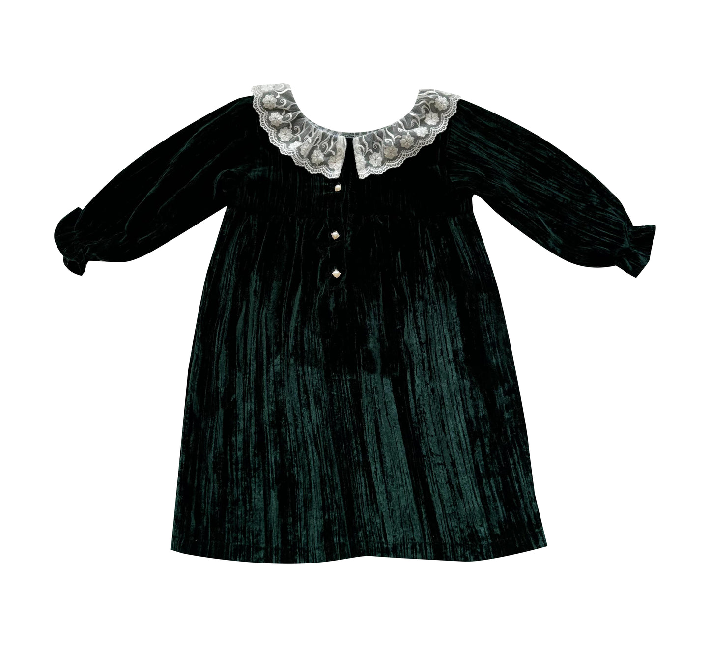 Green Divine Velvet Dress