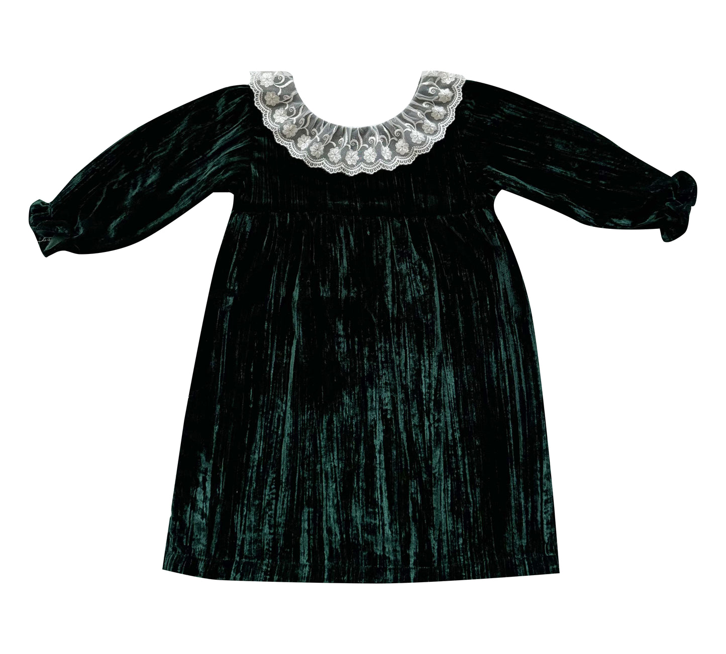Green Divine Velvet Dress