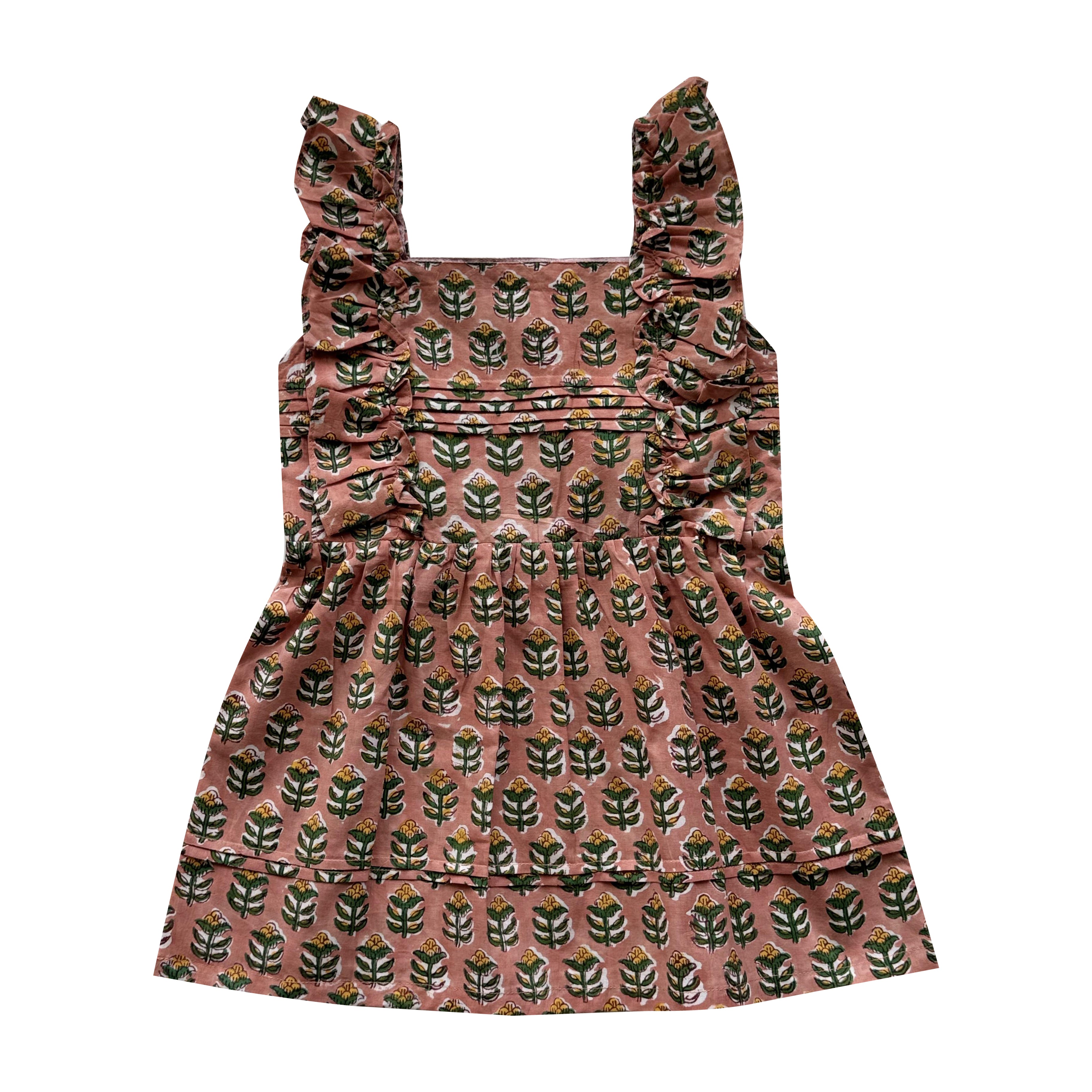 Heidi block Print dress Sweet Pea Designs Co.