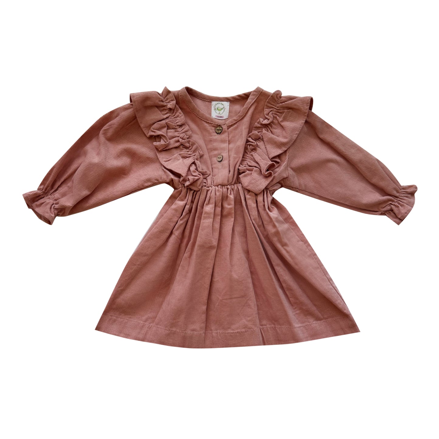 Ruffle Corduroy Dress